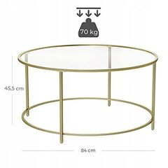 Кофейный столик Leobert LGT21G, золото цена и информация | Журнальные столики | hansapost.ee