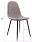Komplektis 2 Leobert Dart tooli, hall/must hind ja info | Köögitoolid, söögitoolid | hansapost.ee