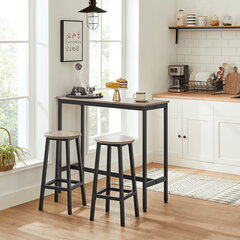 комплект из 2 стульев Leobert LBC032B02, черный/коричневый цена и информация | Стулья для кухни и столовой | hansapost.ee