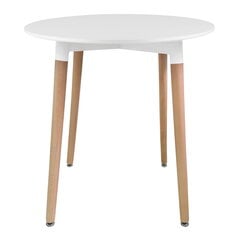 Köögilaud Leobert Kami, valge/pruun price and information | Kitchen tables, dining tables | hansapost.ee