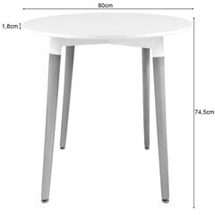 Köögilaud Leobert Kami, valge/pruun price and information | Kitchen tables, dining tables | hansapost.ee