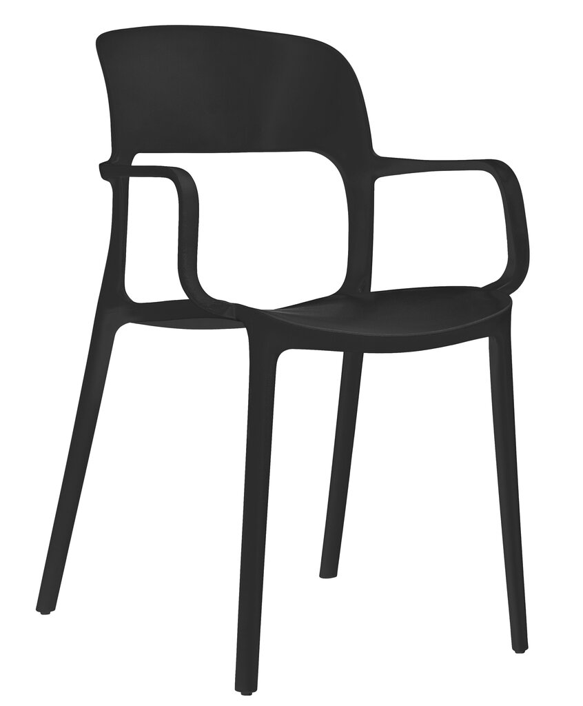 4 tooli Leobert Saha komplekt, must цена и информация | Köögitoolid, söögitoolid | hansapost.ee