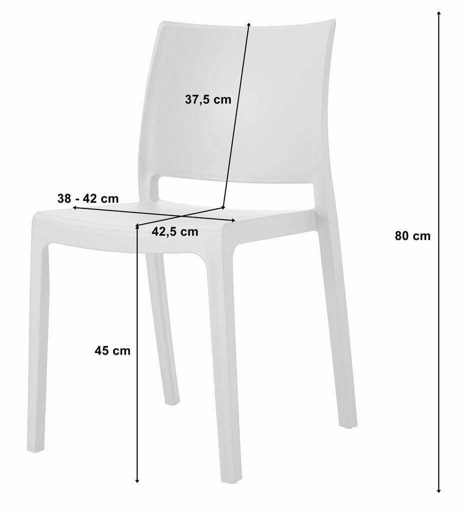 4 tooli Leobert Klem, valge hind ja info | Köögitoolid, söögitoolid | hansapost.ee