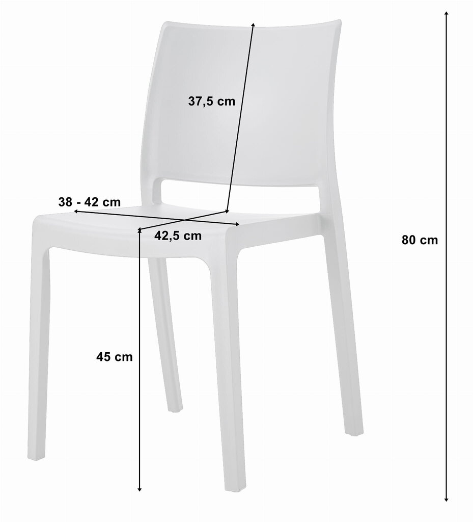 2 tooli Leobert Klem, valge hind ja info | Köögitoolid, söögitoolid | hansapost.ee