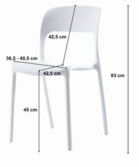 Komplektis 4 tooli Leobert Ipos, valge hind ja info | Köögitoolid, söögitoolid | hansapost.ee