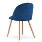 Komplektis 3 tooli Leobert Bello, sinine/pruun цена и информация | Köögitoolid, söögitoolid | hansapost.ee