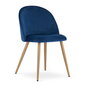 Komplektis 3 tooli Leobert Bello, sinine/pruun цена и информация | Köögitoolid, söögitoolid | hansapost.ee