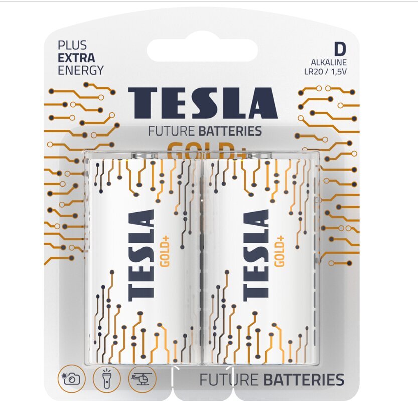 Tesla patarei LR20 B2 1,5V 2 tükki hind ja info | Patareid | hansapost.ee