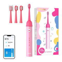 Sonic toothbrush with app for kids and tips set  Bitvae K7S (pink) цена и информация | Электрические зубные щетки | hansapost.ee