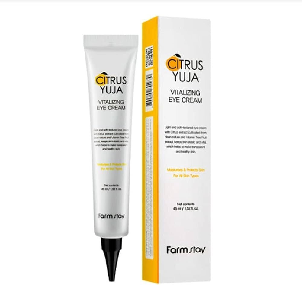 Silmaümbruskreem multivitamiinide kompleksiga FarmStay Citrus Yuja Vitalizing Eye Cream, 45ml цена и информация | Silmakreemid ja seerumid | hansapost.ee