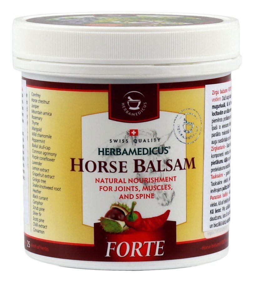 Soojendav kehapalsam Herbamedicus Horse Balsam Forte, 250 ml hind ja info | Kehakreemid, kehaõlid ja losjoonid | hansapost.ee