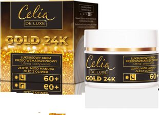 Kortsudevastane öökreem Celia Gold 24k Luxurious anti wrinkle cream 60+, 50 ml hind ja info | Näokreemid | hansapost.ee