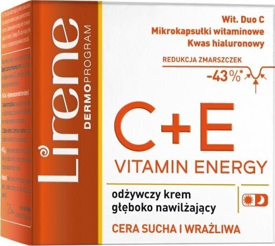 Niisutav näokreem lirene c+e vitamin energy, 50 ml цена и информация | Näokreemid | hansapost.ee