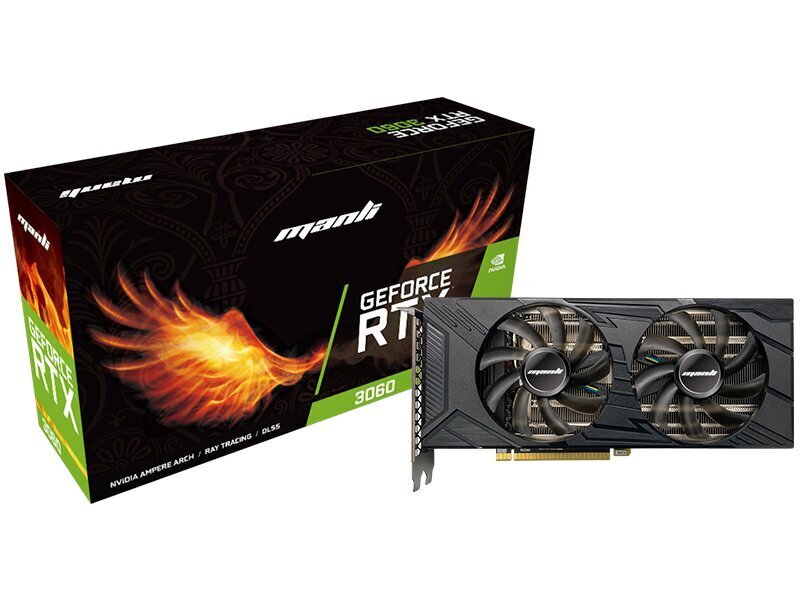 Manli GeForce RTX 3060 (M-NRTX3060/6RFHPPPV2-M2521) цена и информация | Videokaardid | hansapost.ee