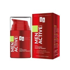 Näokreem AA Men Active Care 3in1 meestele, 50 ml цена и информация | Кремы для лица | hansapost.ee