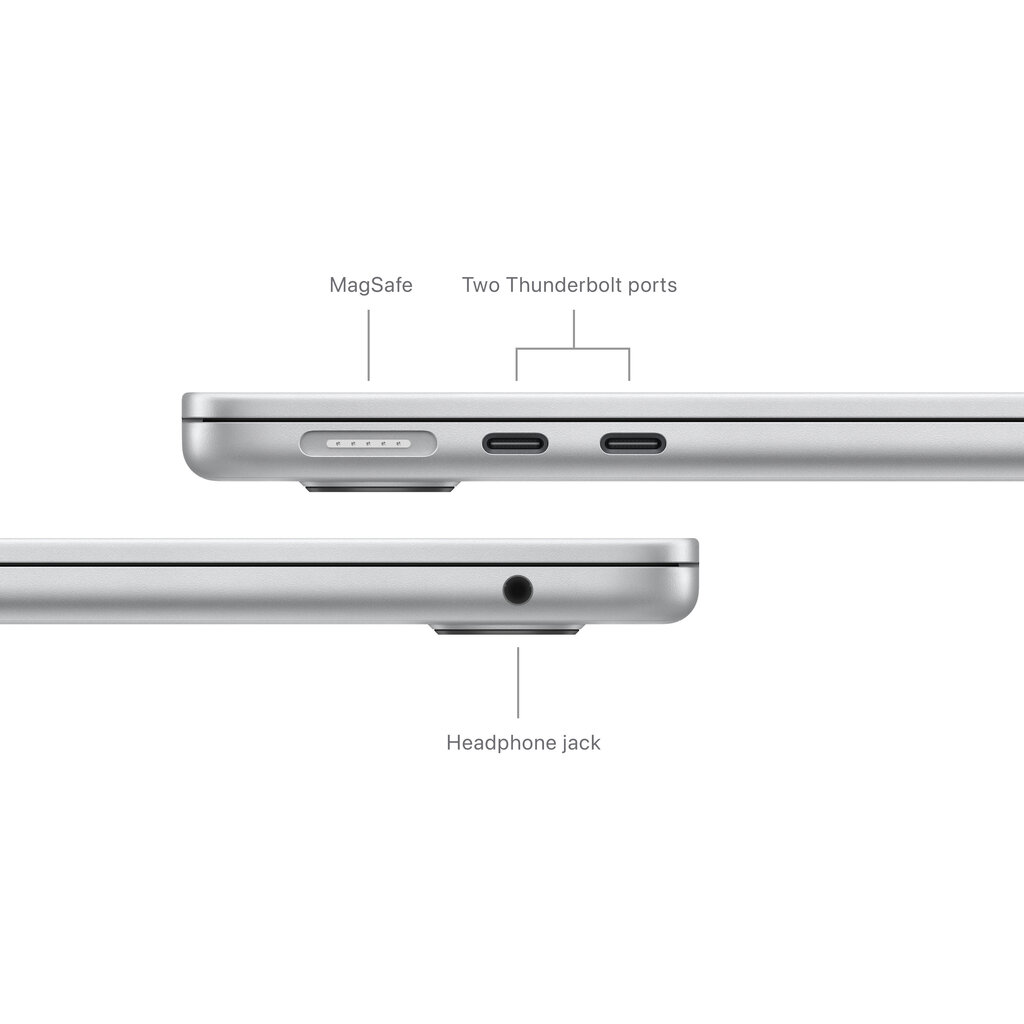 MacBook Air 13" Apple M3 chip with 8-core CPU and 10-core GPU, 8GB, 512GB SSD - Silver - MRXR3KS/A hind ja info | Sülearvutid | hansapost.ee