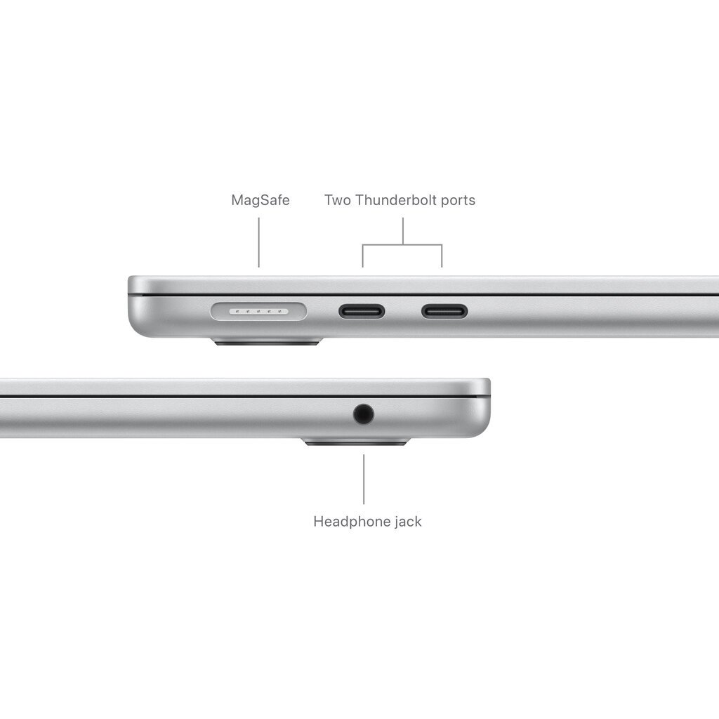 MacBook Air 13" Apple M3 chip with 8-core CPU and 10-core GPU, 8GB, 512GB SSD - Silver - MRXR3ZE/A цена и информация | Sülearvutid | hansapost.ee