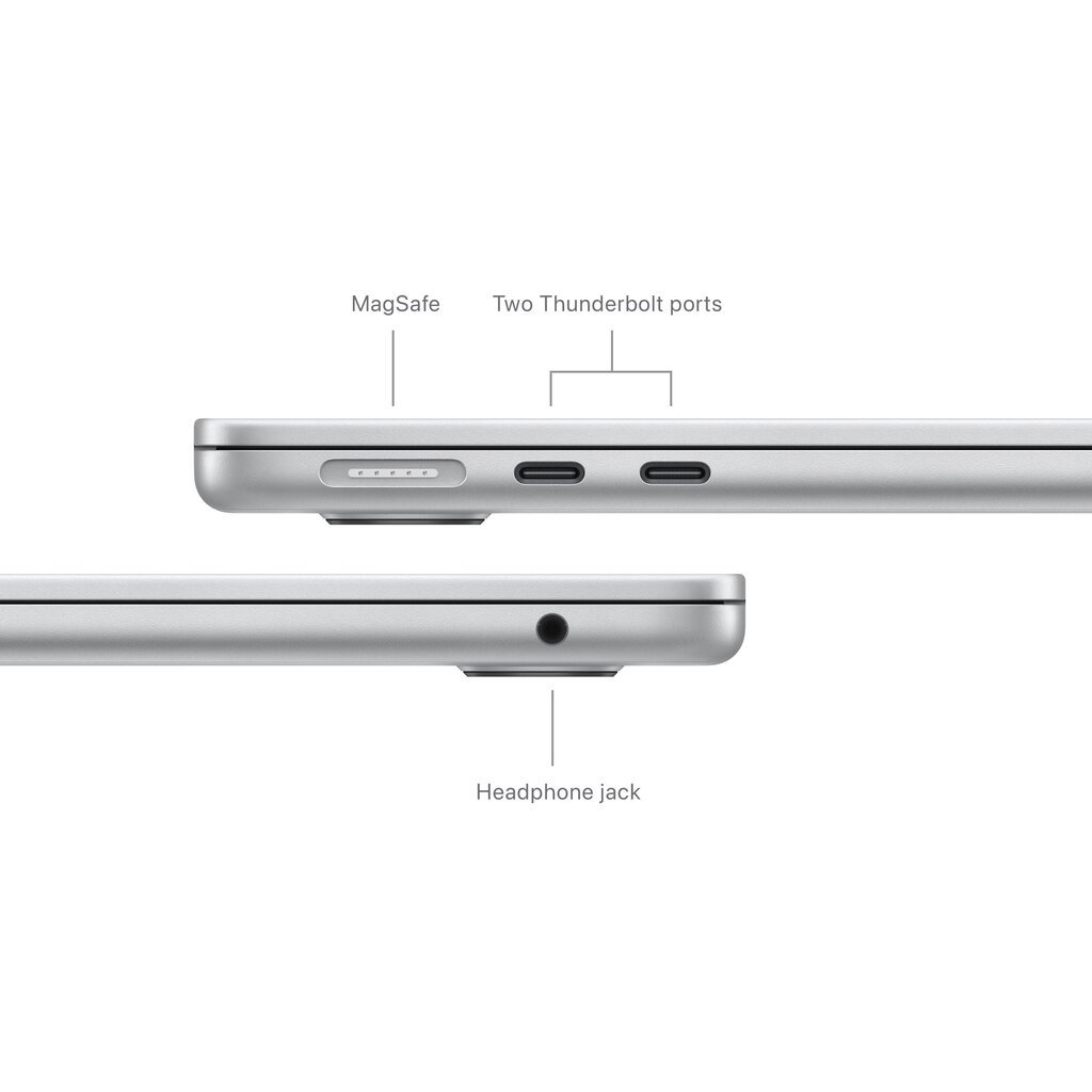 MacBook Air 13" Apple M3 chip with 8-core CPU and 10-core GPU, 16GB, 512GB SSD - Silver - MXCT3RU/A цена и информация | Sülearvutid | hansapost.ee