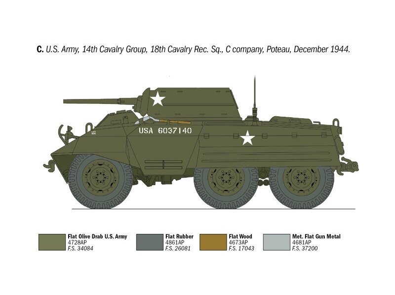 Italeri - M8 Greyhound, 1/35, 6364 hind ja info | Liimitavad mudelid | hansapost.ee