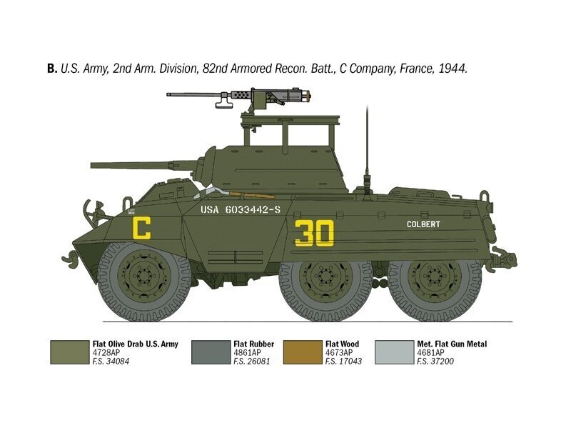 Italeri - M8 Greyhound, 1/35, 6364 hind ja info | Liimitavad mudelid | hansapost.ee