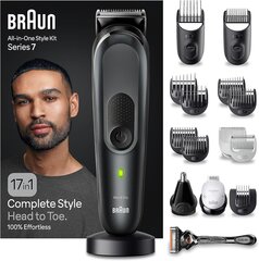 Braun All-in-One Style Kit Series 7 17in1 цена и информация | Точилки | hansapost.ee