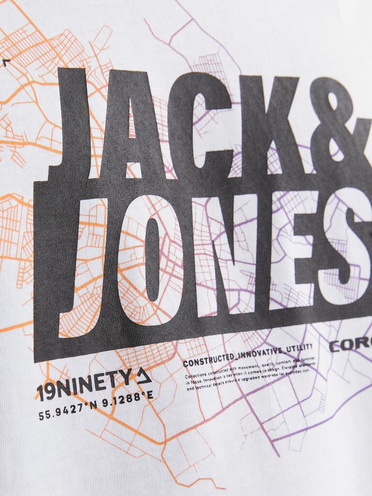 Jack & Jones meeste T-särk 12252376*04, valge hind ja info | T-särgid meestele | hansapost.ee