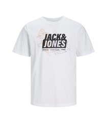 Jack & Jones мужская футболка 12252376*04, белый 5715513092132 цена и информация | Мужские футболки | hansapost.ee