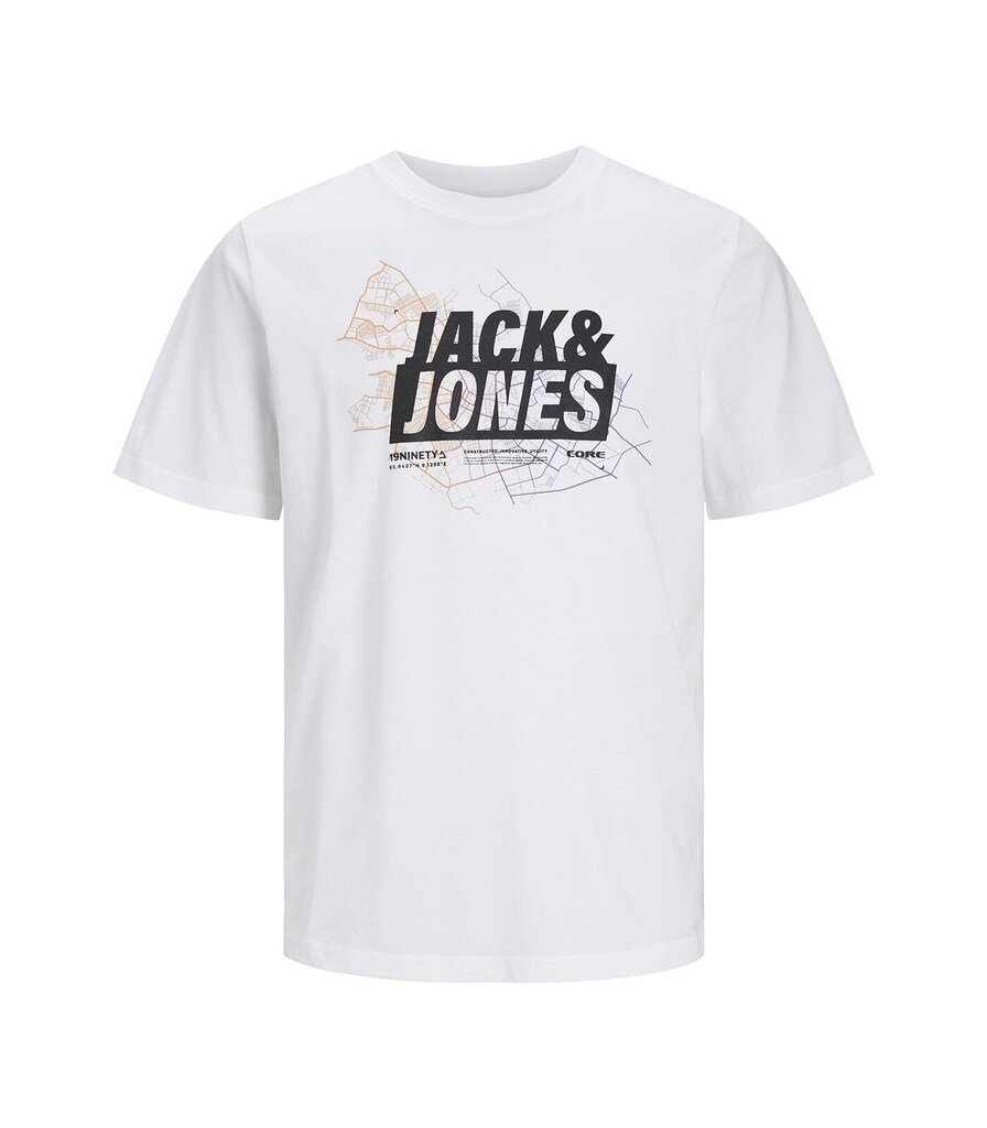 Jack & Jones meeste T-särk 12252376*04, valge цена и информация | T-särgid meestele | hansapost.ee