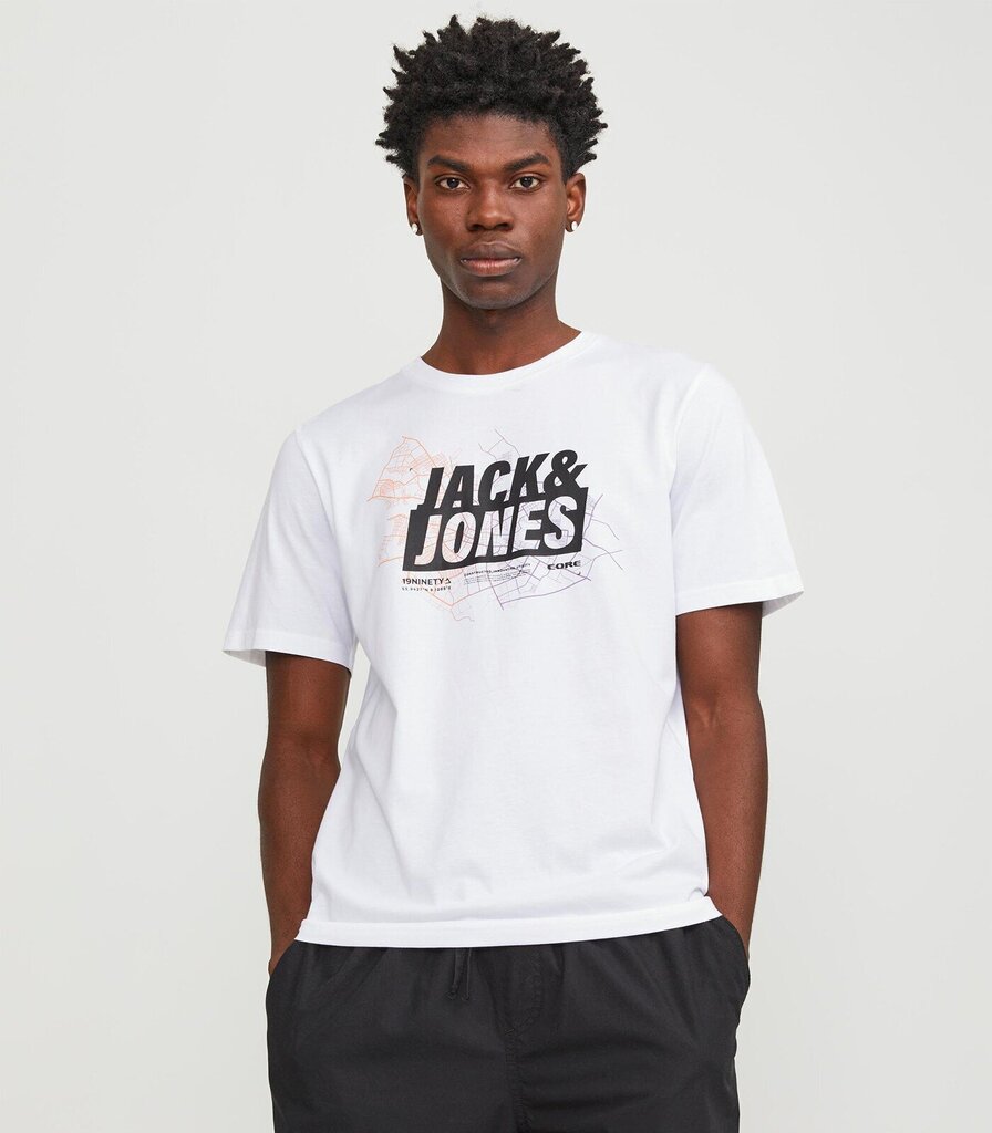 Jack & Jones meeste T-särk 12252376*04, valge hind ja info | T-särgid meestele | hansapost.ee