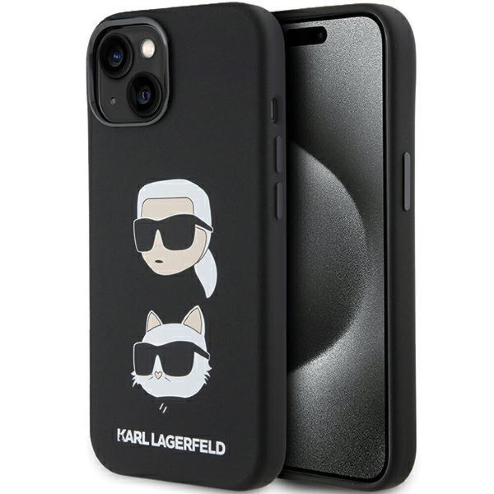 Karl Lagerfeld Liquid Silicone Karl and Choupette Heads hind ja info | Telefonide kaitsekaaned ja -ümbrised | hansapost.ee