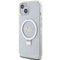Guess IML Ring Stand Glitter MagSafe Case for iPhone 15 Plus Transparent цена и информация | Чехлы для телефонов | hansapost.ee