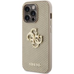 Guess PU Perforated 4G Glitter Metal Logo Case for iPhone 15 Pro Gold цена и информация | Чехлы для телефонов | hansapost.ee