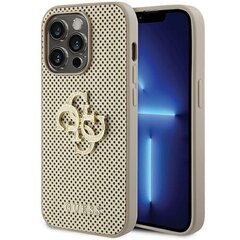 Guess PU Perforated 4G Glitter Metal Logo Case for iPhone 15 Pro Max Black цена и информация | Чехлы для телефонов | hansapost.ee