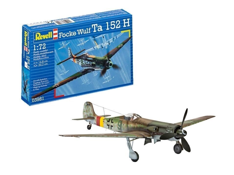 Konstruktor Revell - Focke Wulf Ta 152 H, 1/72, 03981 цена и информация | Liimitavad mudelid | hansapost.ee