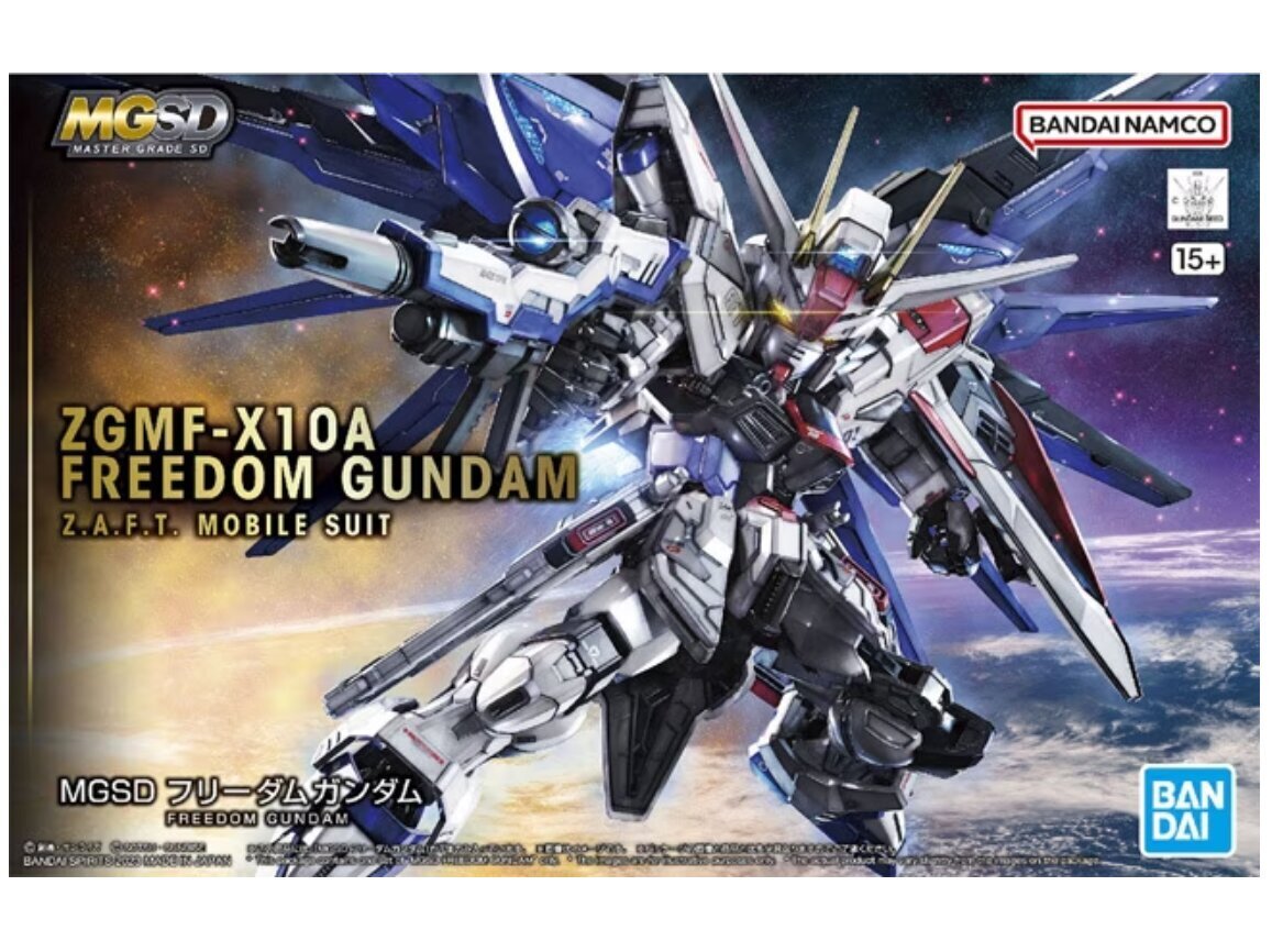 Plastikust kokkupandud Gunpla mudel MGSD ZGMF-X10A Freedom Gundam 1/100 Bandai, 64257 hind ja info | Klotsid ja konstruktorid | hansapost.ee