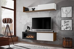 комплект мебели для гостиной из 2 частей с камином ASM Dallas B, коричневый/белый цена и информация | Секции | hansapost.ee