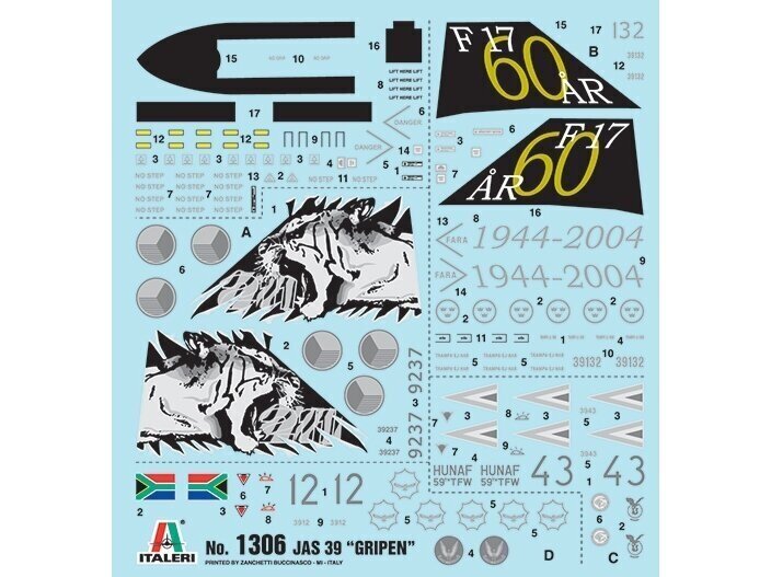 Konstruktor Italeri Saab JAS 39 Gripen 1306 hind ja info | Liimitavad mudelid | hansapost.ee