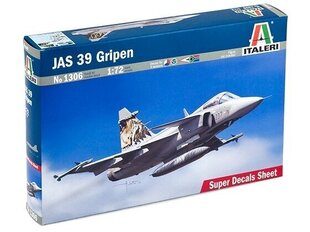 Сборная пластиковая модель. Italeri - Saab JAS 39 Gripen, 1/72, 1306 цена и информация | Склеиваемые модели | hansapost.ee