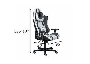 Игровое кресло Interlink Zoro, черное/белое цена и информация | Офисные кресла | hansapost.ee