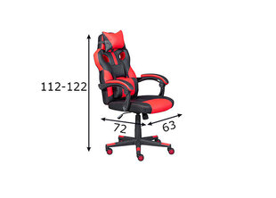 Игровое кресло Interlink Devel, красный/черный цена и информация | Офисные кресла | hansapost.ee