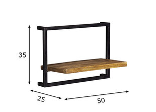 Стеллаж Sidney, черный/коричневый цена и информация | Полки | hansapost.ee