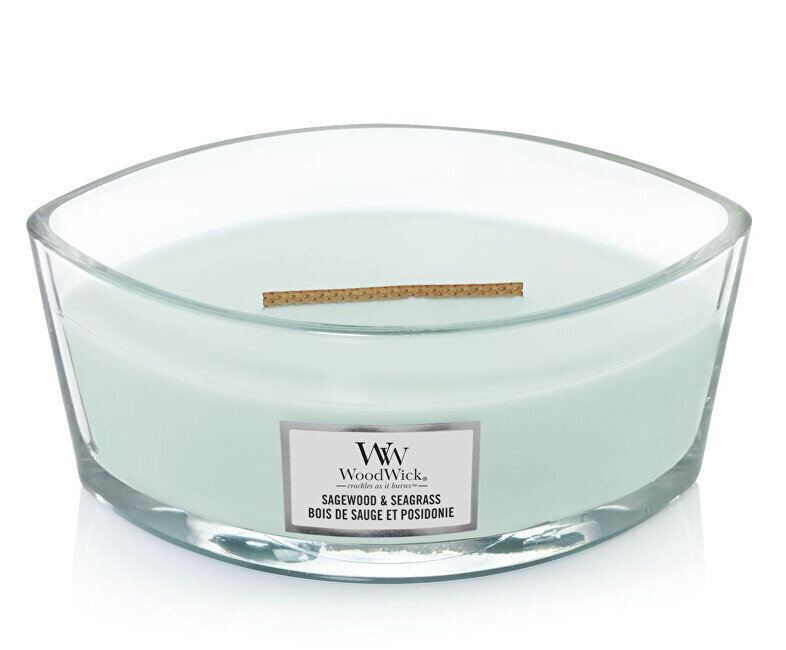 WoodWick Ellipse Sagewood &amp; Seagrass lõhnaküünal 453,6 g цена и информация | Küünlad, küünlajalad | hansapost.ee