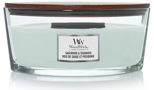 WoodWick Ellipse Sagewood &amp; Seagrass lõhnaküünal 453,6 g hind ja info | Küünlad, küünlajalad | hansapost.ee