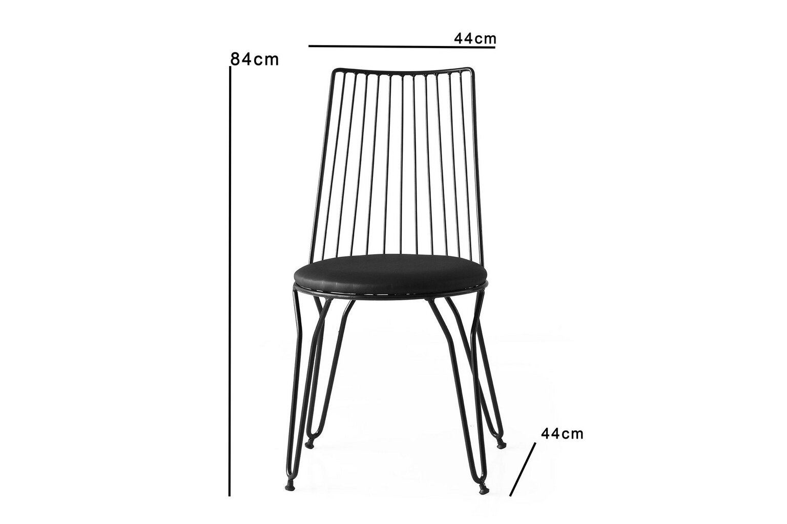 2 tooliga komplekt Kalune Design Ada 276 V2, must цена и информация | Köögitoolid, söögitoolid | hansapost.ee