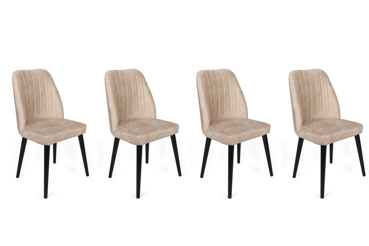 4 tooli komplekt Kalune Design Alfa 434 V4, beež/must hind ja info | Köögitoolid, söögitoolid | hansapost.ee