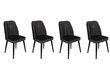 4 tooli Kalune Design Alfa 437 V4, must komplekt hind ja info | Köögitoolid, söögitoolid | hansapost.ee