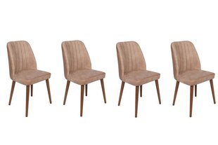 комплект из 4 стульев Kalune Design Alfa 463 V4, коричневый цена и информация | Стулья для кухни и столовой | hansapost.ee