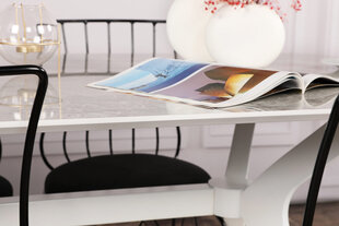 Обеденный стол Asir Ares 1042, белый цена и информация | Кухонные и обеденные столы | hansapost.ee