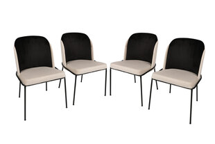 комплект из 4 стульев Kalune Design Dore 145 V4, черный/белый цена и информация | Стулья для кухни и столовой | hansapost.ee