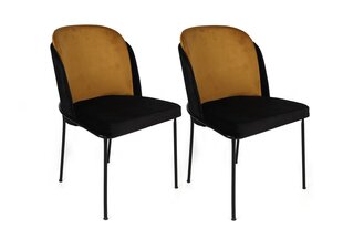 2-tooliline komplekt Kalune Design Dore 142 V2, kollane/must hind ja info | Köögitoolid, söögitoolid | hansapost.ee
